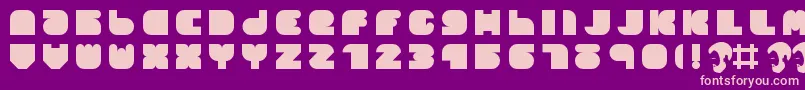 OpnDunpeelLust Font – Pink Fonts on Purple Background