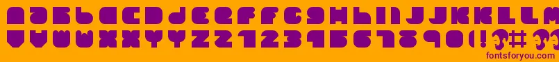 OpnDunpeelLust Font – Purple Fonts on Orange Background