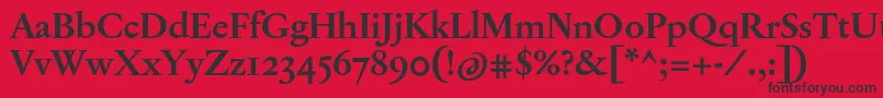 JannonTModerneOtBold Font – Black Fonts on Red Background