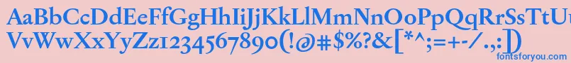 JannonTModerneOtBold Font – Blue Fonts on Pink Background