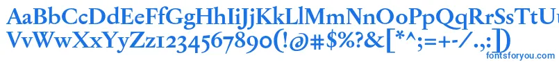 JannonTModerneOtBold Font – Blue Fonts on White Background