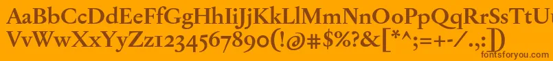 JannonTModerneOtBold Font – Brown Fonts on Orange Background