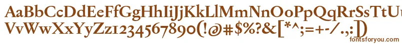 JannonTModerneOtBold Font – Brown Fonts on White Background