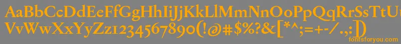 JannonTModerneOtBold Font – Orange Fonts on Gray Background