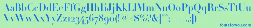 Borjomilightc Font – Blue Fonts on Green Background