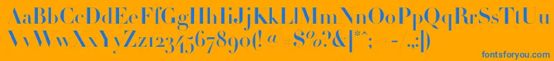 Borjomilightc Font – Blue Fonts on Orange Background