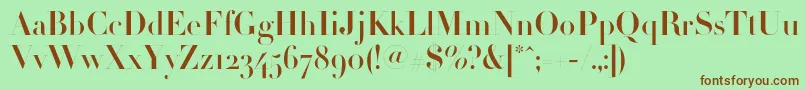 Borjomilightc Font – Brown Fonts on Green Background