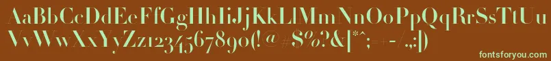 Borjomilightc Font – Green Fonts on Brown Background