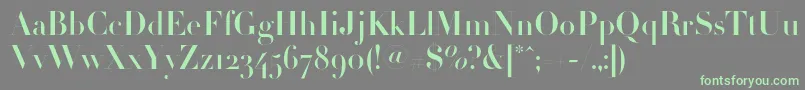 Borjomilightc Font – Green Fonts on Gray Background