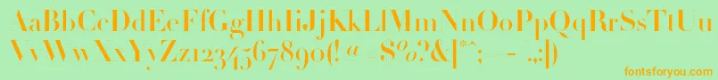 Borjomilightc Font – Orange Fonts on Green Background