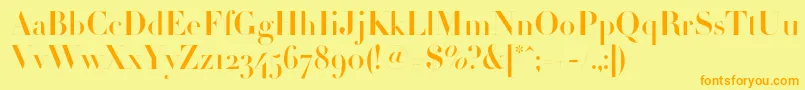 Borjomilightc Font – Orange Fonts on Yellow Background