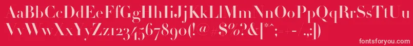 Borjomilightc Font – Pink Fonts on Red Background