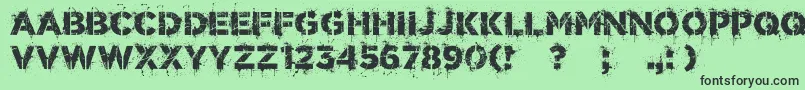 WorldConflict Font – Black Fonts on Green Background