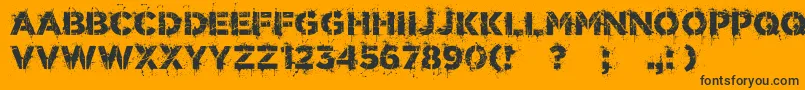 WorldConflict Font – Black Fonts on Orange Background