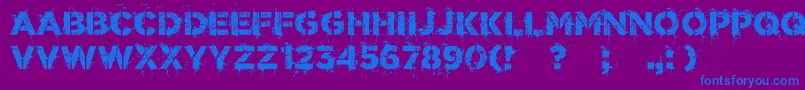 WorldConflict Font – Blue Fonts on Purple Background