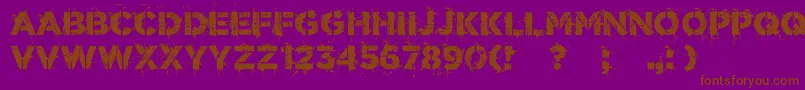 WorldConflict Font – Brown Fonts on Purple Background