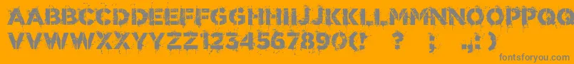 WorldConflict Font – Gray Fonts on Orange Background