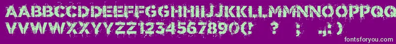 WorldConflict Font – Green Fonts on Purple Background