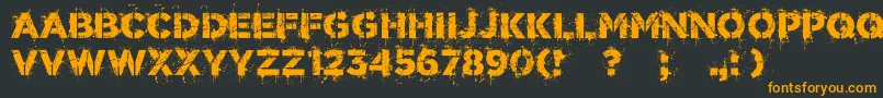 WorldConflict Font – Orange Fonts on Black Background