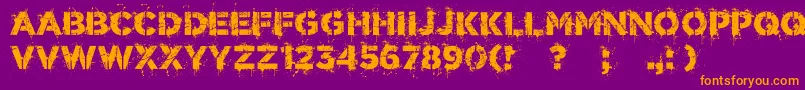 WorldConflict Font – Orange Fonts on Purple Background