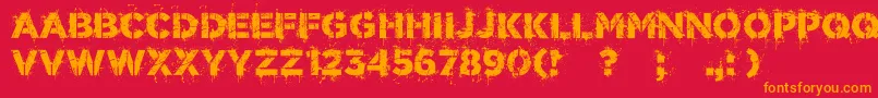 WorldConflict Font – Orange Fonts on Red Background