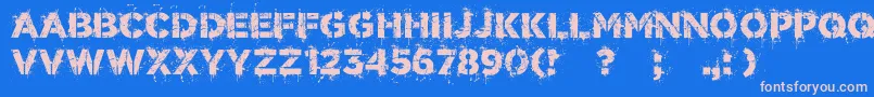 WorldConflict Font – Pink Fonts on Blue Background