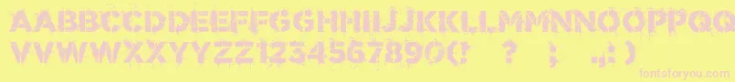 WorldConflict Font – Pink Fonts on Yellow Background