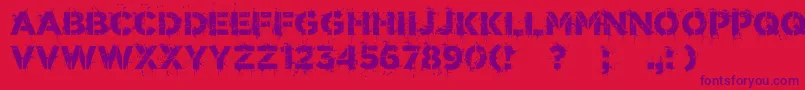 WorldConflict Font – Purple Fonts on Red Background
