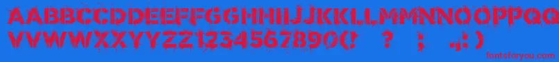 WorldConflict Font – Red Fonts on Blue Background
