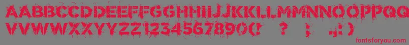 WorldConflict Font – Red Fonts on Gray Background