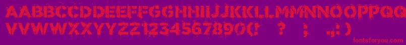 WorldConflict Font – Red Fonts on Purple Background
