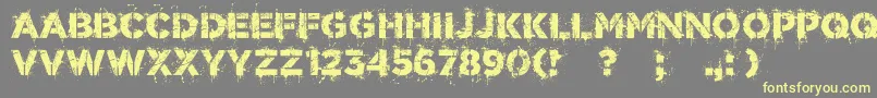 WorldConflict Font – Yellow Fonts on Gray Background
