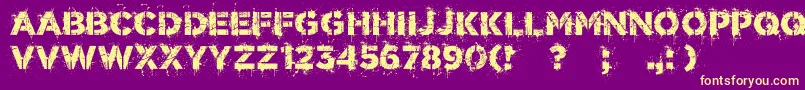 WorldConflict Font – Yellow Fonts on Purple Background