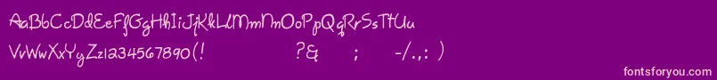 Gisele Font – Pink Fonts on Purple Background