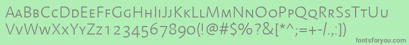 LinotypeAromaLightSc Font – Gray Fonts on Green Background