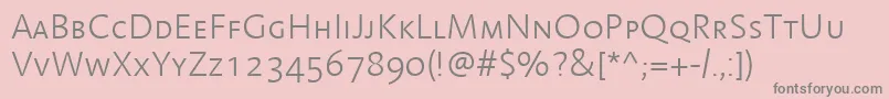 LinotypeAromaLightSc Font – Gray Fonts on Pink Background