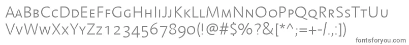 LinotypeAromaLightSc Font – Gray Fonts on White Background