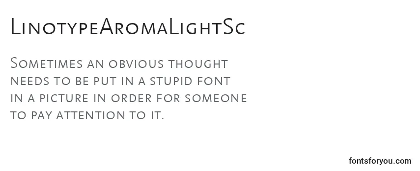 LinotypeAromaLightSc Font