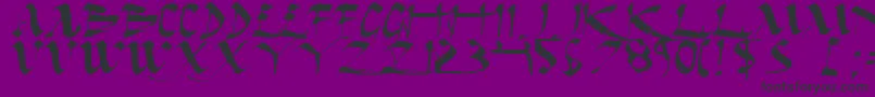 DarkHorseExpanded Font – Black Fonts on Purple Background