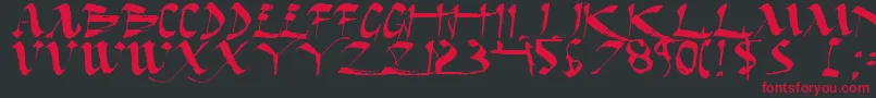 DarkHorseExpanded Font – Red Fonts on Black Background