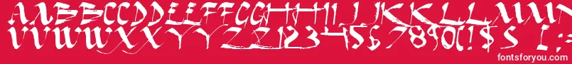DarkHorseExpanded Font – White Fonts on Red Background