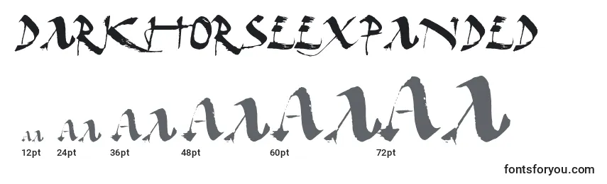 DarkHorseExpanded Font Sizes