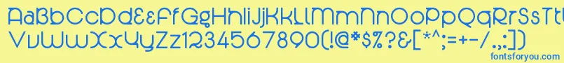 Radian Font – Blue Fonts on Yellow Background