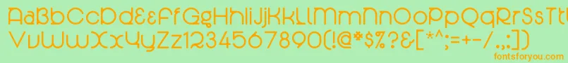 Radian Font – Orange Fonts on Green Background