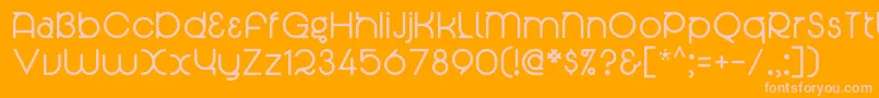 Radian Font – Pink Fonts on Orange Background