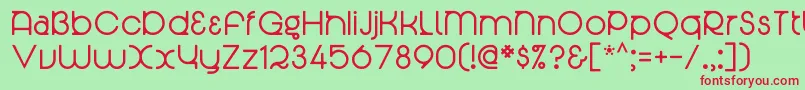 Radian Font – Red Fonts on Green Background