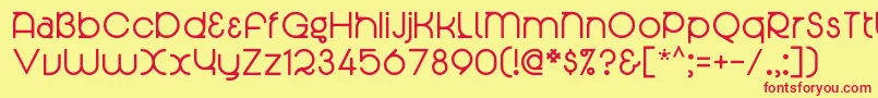 Radian Font – Red Fonts on Yellow Background