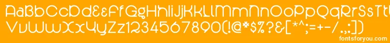 Radian Font – White Fonts on Orange Background