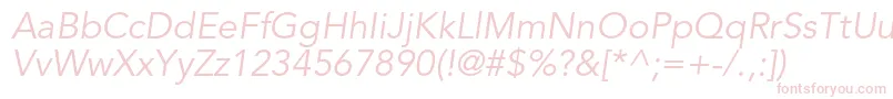 AvenirltstdBookoblique Font – Pink Fonts on White Background