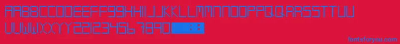 Coolio Font – Blue Fonts on Red Background